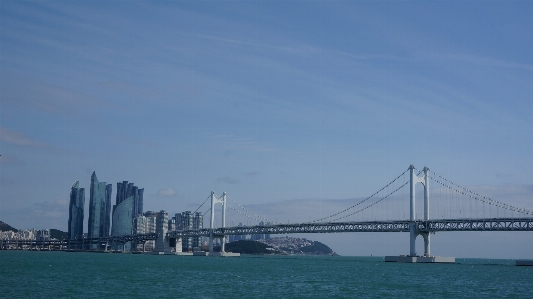 Landscape sea horizon bridge Photo