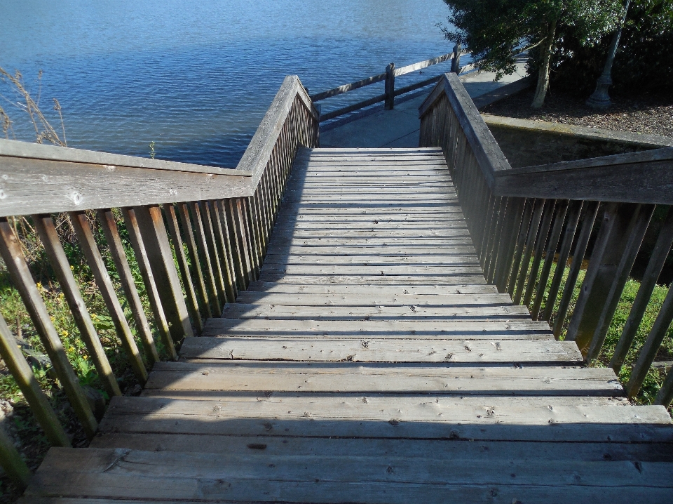 Gehen promenade holz brücke