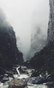 Nature outdoor rock waterfall Photo