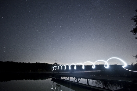 Light sky bridge night Photo