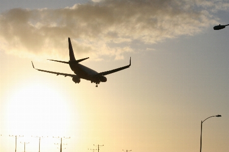 Wing sky sunset airport Photo