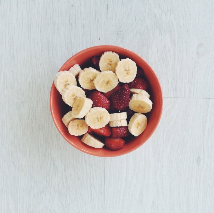 Bote fruta plato comida