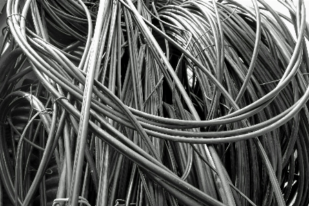 Fence barbed wire black and white wheel Photo