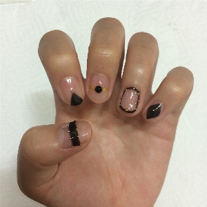 Hand finger nail manicure Photo