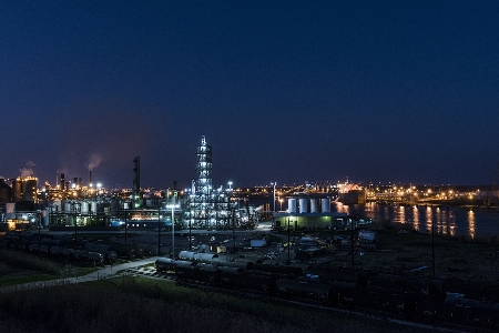 Horizon railroad skyline night Photo