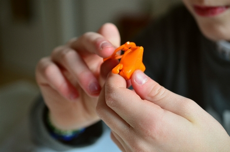 Hand finger food child Photo