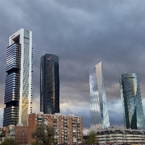 Architecture skyline cloudy building Photo