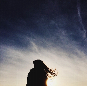 Foto Orizzonte silhouette leggero nube