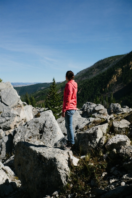 Sea rock wilderness walking