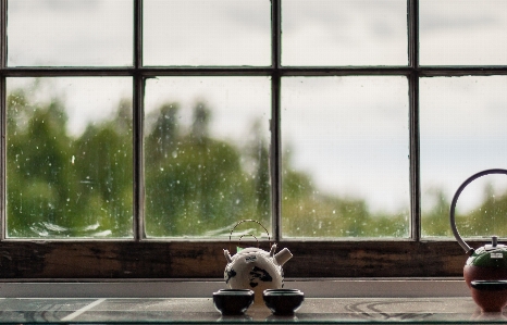 Window glass teapot wall Photo