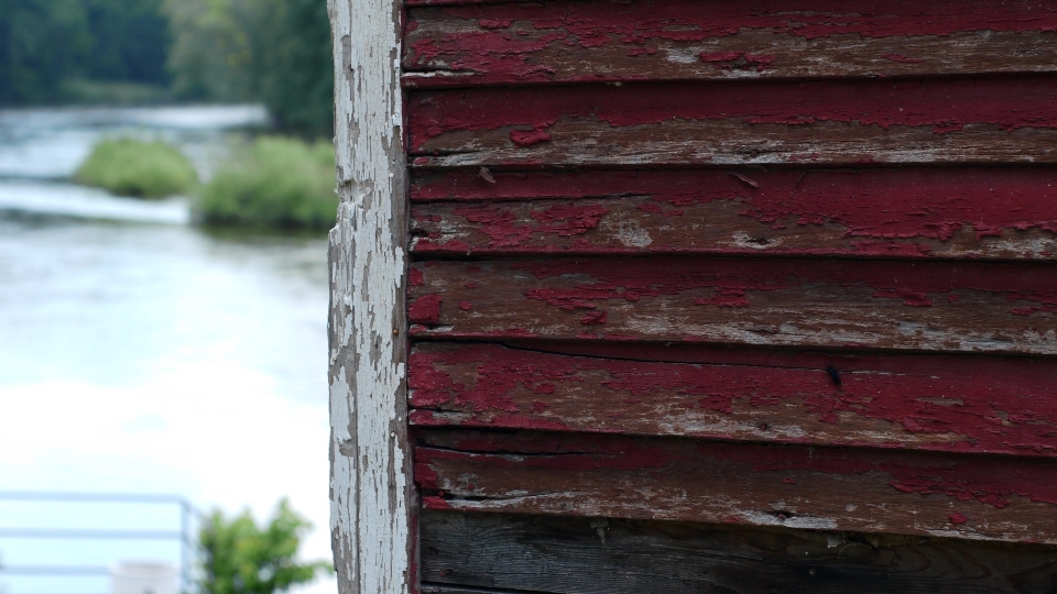 Wood house window wall