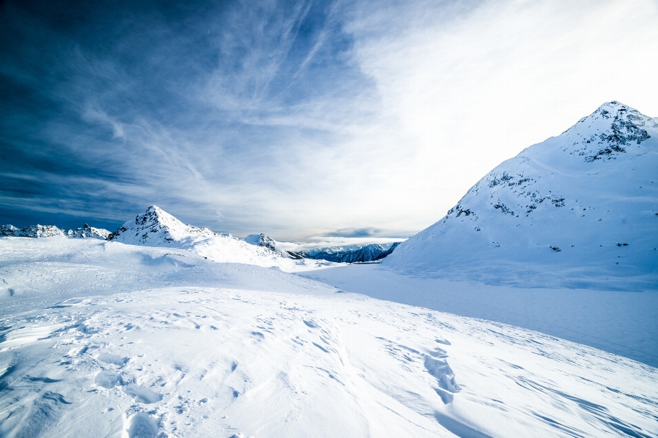 Mountain snow winter cloud