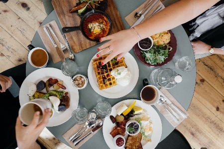 Table coffee morning restaurant Photo