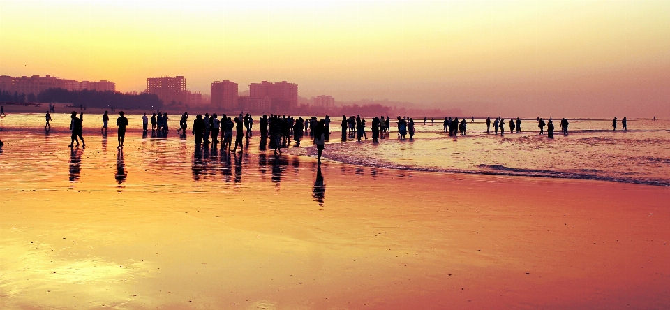 Man beach sea coast