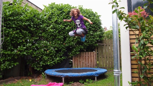 Outdoor girl lawn flower Photo