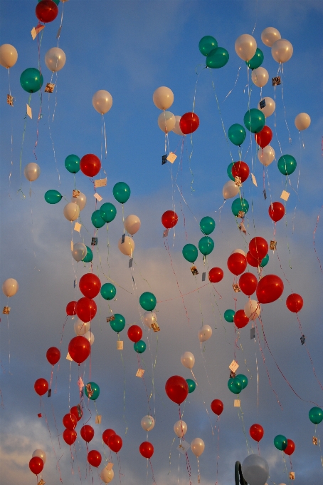 Himmel weiss blütenblatt ballon