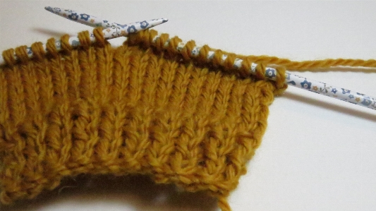 Pattern yellow yarn wool Photo