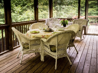 Table deck wood villa Photo