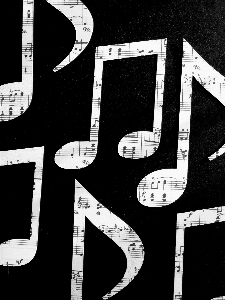 Music black and white number pattern Photo