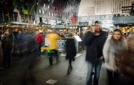 Pedestrian blur people road Photo