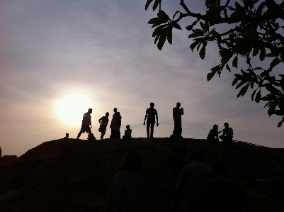 Foto Rock cakrawala bayangan hitam awan