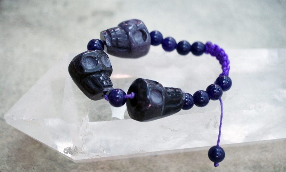 Purple stone blue black