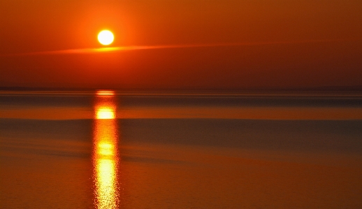 自然 地平線 ライト 太陽 写真