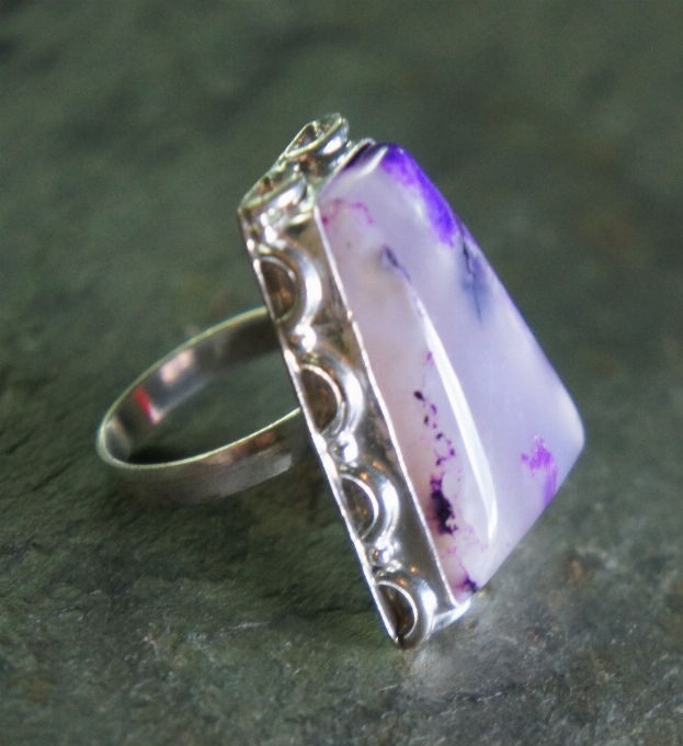 Antique ring purple stone