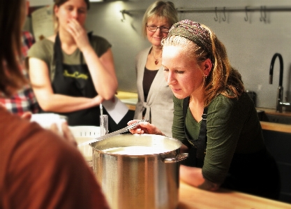 Girl restaurant meal kitchen Photo