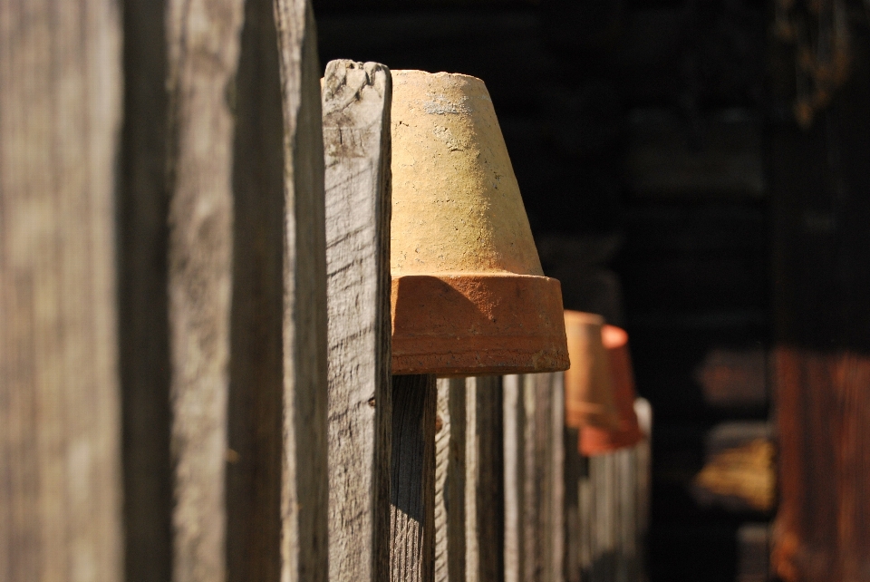 Wood village closeup lighting