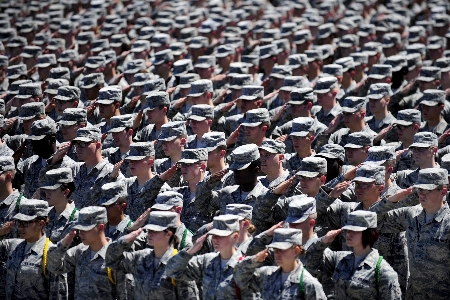 Foto Pessoas multidão militares formação