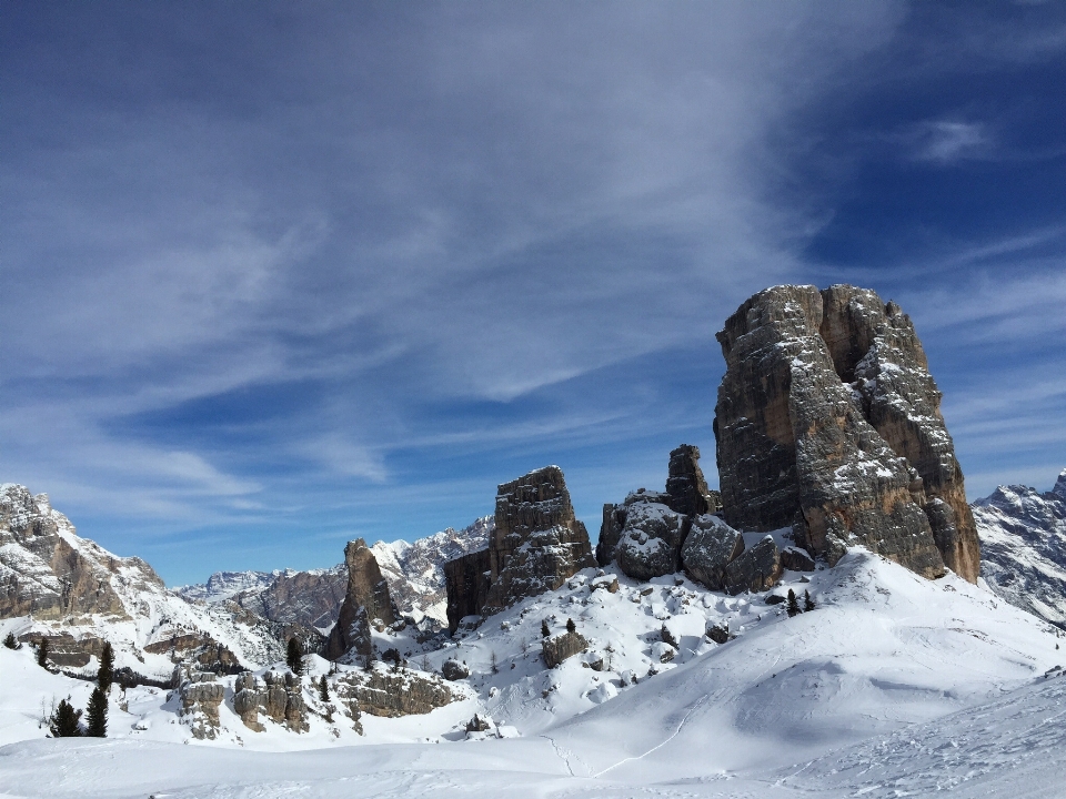 Manzara rock dağ kar