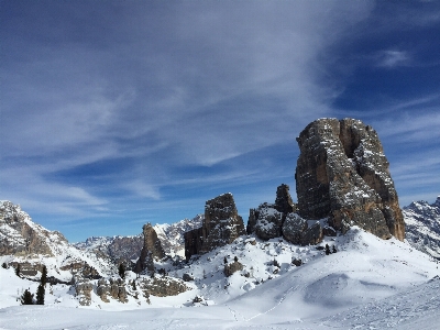 Landscape rock mountain snow Photo