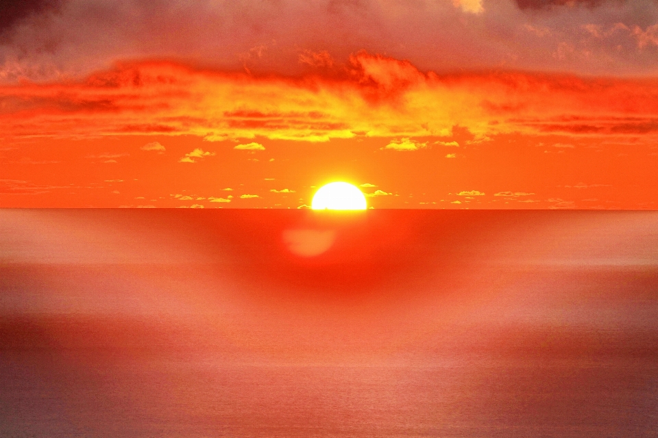 Beach landscape sea horizon