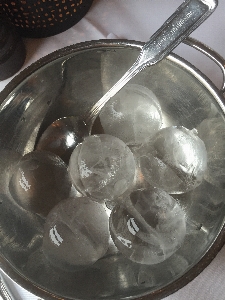 Cold glass ice bowl Photo