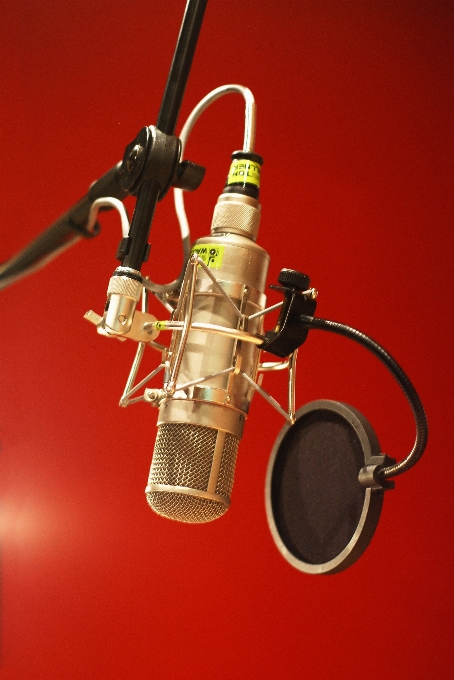 Microphone studio éclairage enregistrement