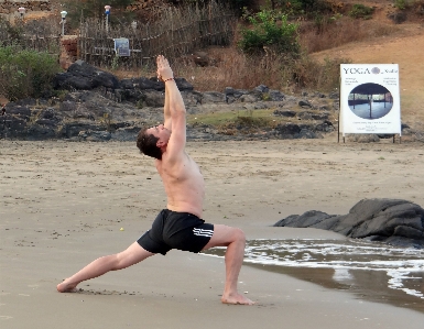 Beach leg relax exercise Photo