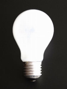 Light white lamp bulb Photo