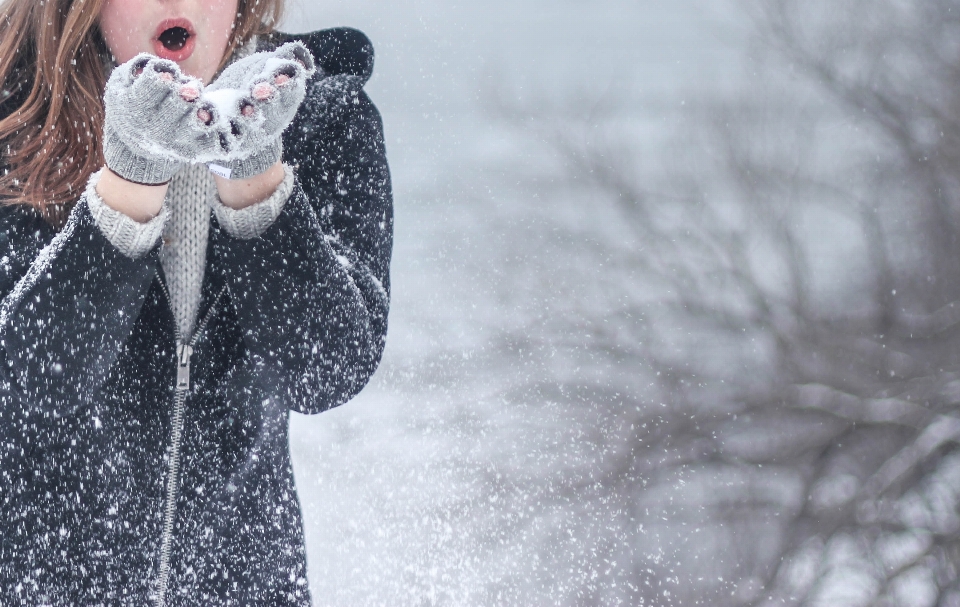 Neve frio inverno garota