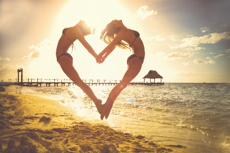 Beach sea sand person Photo