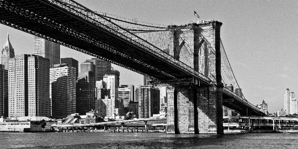 Foto Bianco e nero
 architettura ponte new york