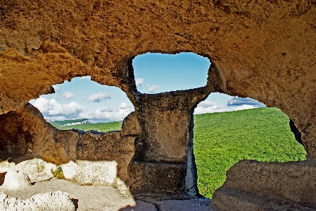 Rock wall formation arch Photo