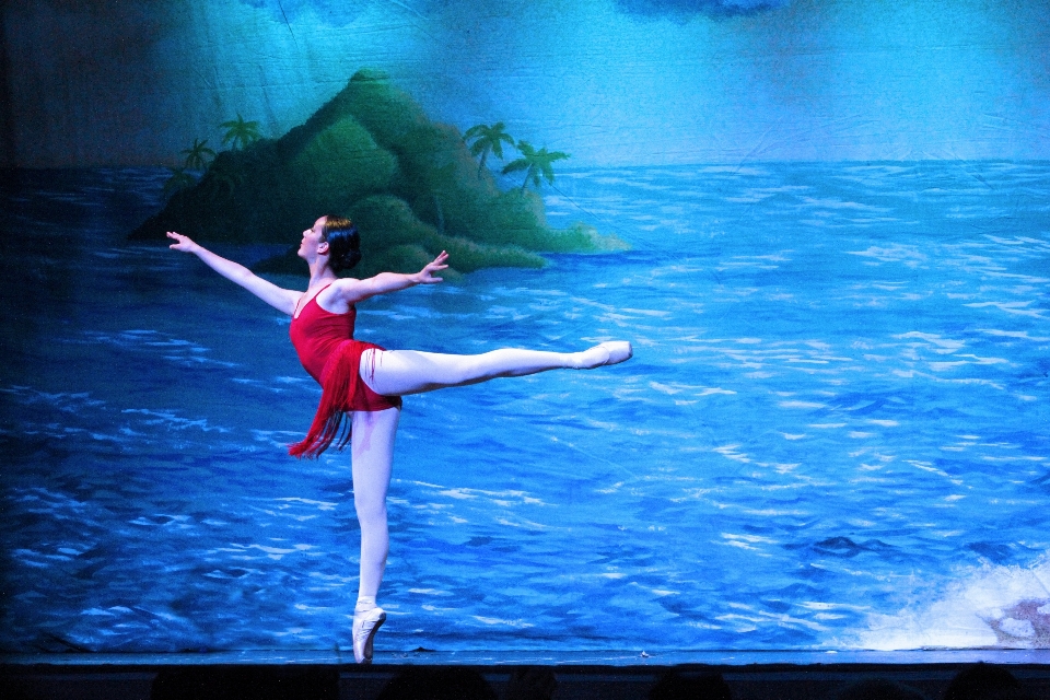 Underwater dance ballet dancer