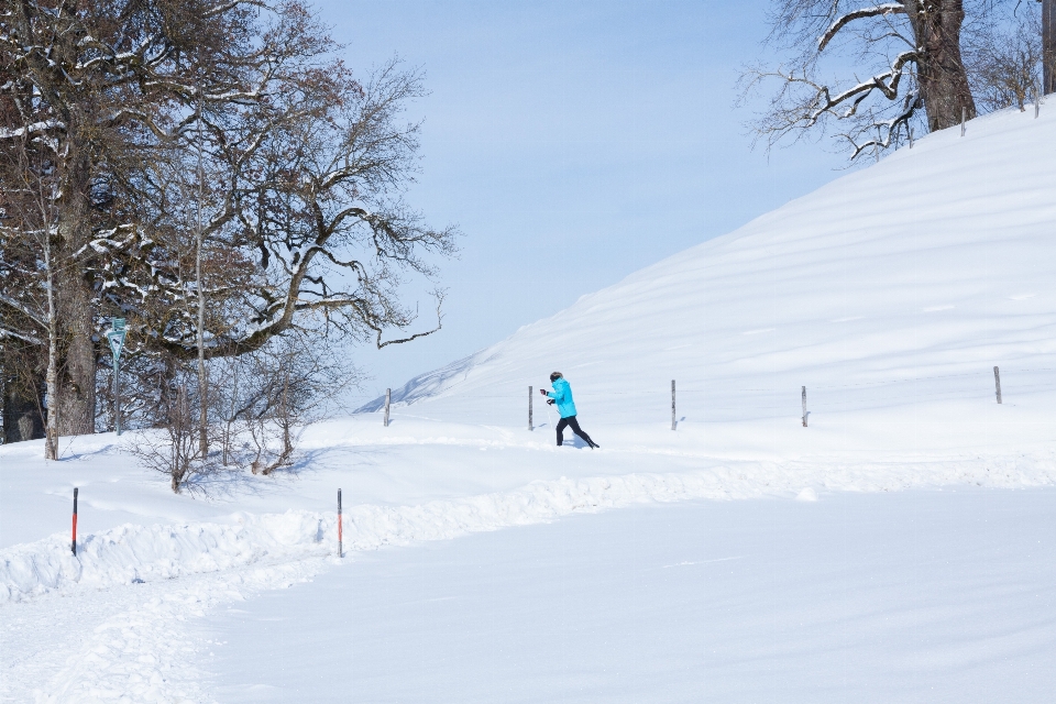 Natura montagna nevicare inverno