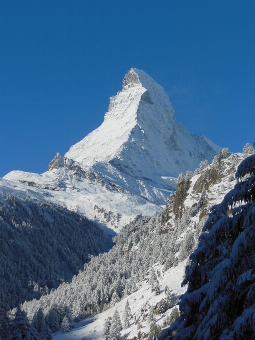 風景 山 雪 冬