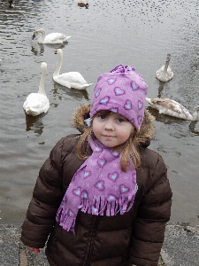 Winter girl spring child Photo