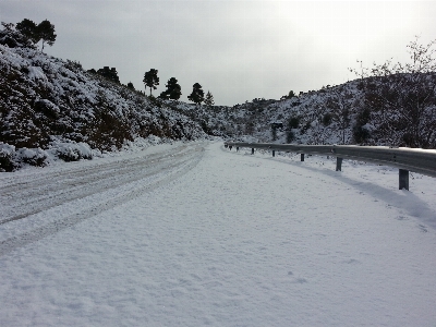 Snow cold winter road Photo