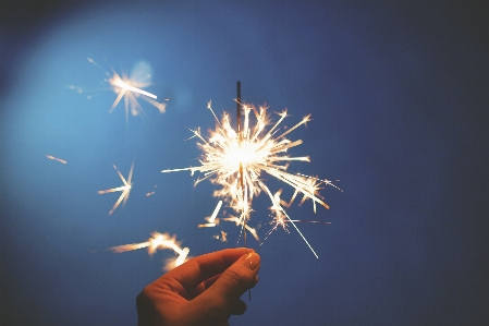 Light flower sparkler firework Photo