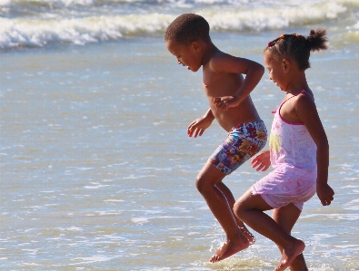 Beach sea water people Photo