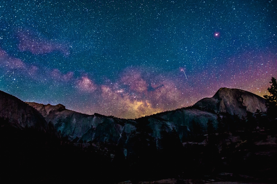 Naturaleza silueta montaña cielo